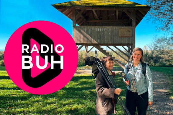 Nicola Bichler mit Radio BUH - Reporterin beim Interview