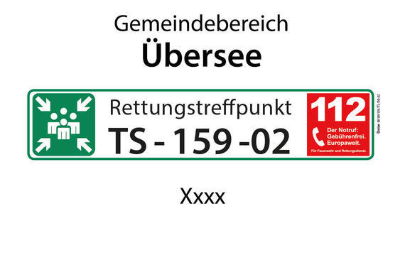 Rettungstreffpunkt TS-159-02  (Gemeinde Übersee)  Grafik: Claus Linke