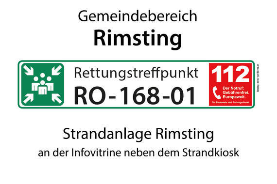 Rettungstreffpunkt RO-168-01  (Gemeinde Rimsting)  Grafik: Claus Linke