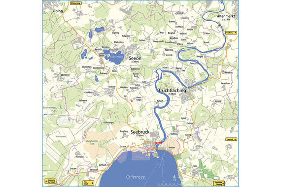 Seebrucker Ortstafel - Karte Gemeindegebiet (Stand: 22.01.2020)  Grafik: Claus Linke