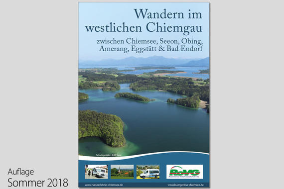 Titelseite "Wandern im westlichen Chiemgau - zwischen Chiemsee, Seeon, Obing, Amerang, Eggstätt & Bad Endorf"