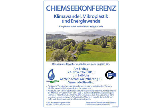 Plakat zur Chiemseekonferenz 2018 Grafik: Claus Linke, Chiemseeagenda