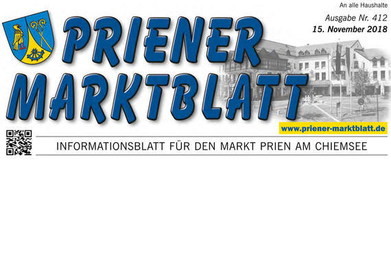 Priener Marktblatt Ausgabe 412 /  Nov. 2018