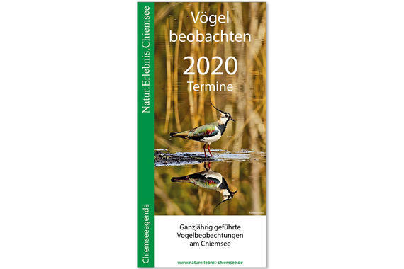 Vogeltermine 2020 - Titelseite  Grafik: Claus Linke, Chiemseeagenda