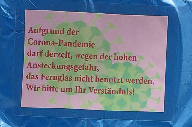 Aufkleber auf den Abdeckfolien  Grafik: AUV