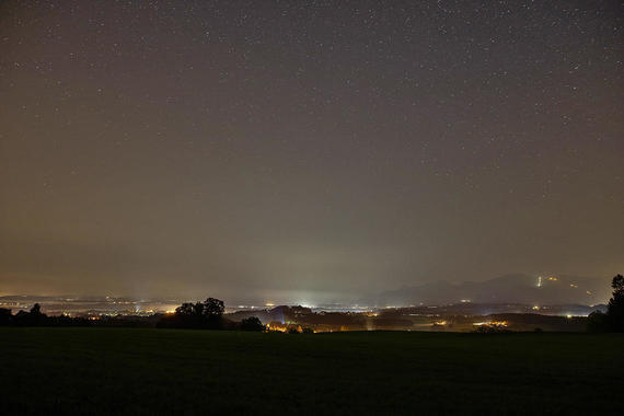Lichtverschmutzung im Chiemseebereich  Foto: Manuel Philipp