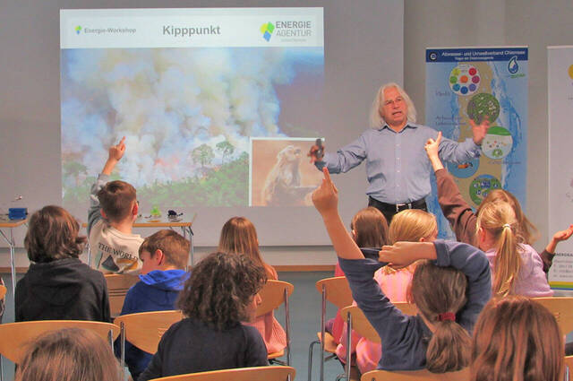 Start der Energieworkshop's an Chieminger Schule  Foto: Larissa Rutkowski