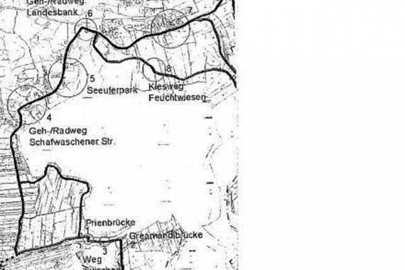 Die Planung für den neuen Uferweg auf Rimstinger Gebiet: Rechts oben der neue Abschnitt von Aiterbach bis Hochstätt entlang der vielbefahrenen Staatsstraße (kleines Bild). Fotos thümmler