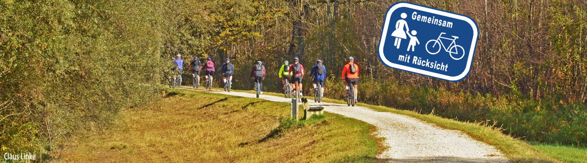 Radlergruppe am Chiemsee Rundweg  Foto: Claus Linke