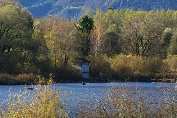 Turm Hirschauer Bucht - vom Turm Hagenau aus gesehen  Foto: Johann Zimmermann