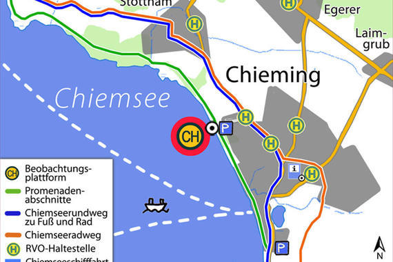 -CH- Beobachtungsplattform Chieming   Lageplan: Claus Linke