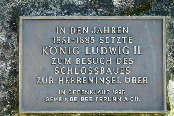 Gedenkstein für die Überfahrten von König Ludwig II