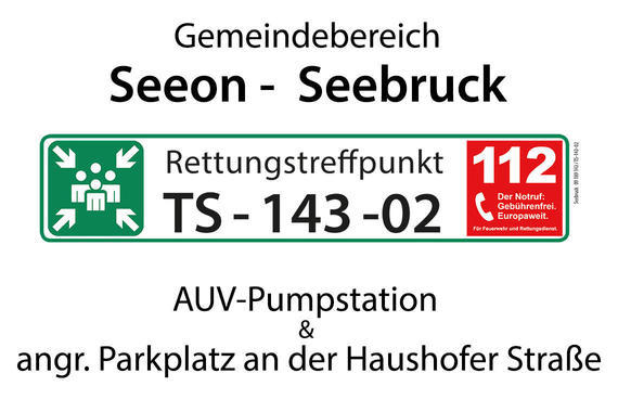 Rettungstreffpunkt TS-143-02  (Gemeinde Seebruck)  Grafik: Claus Linke