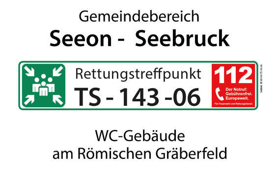 Rettungstreffpunkt TS-143-06  (Gemeinde Seebruck)  Grafik: Claus Linke