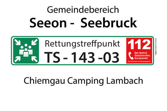 Rettungstreffpunkt TS-143-03  (Gemeinde Seebruck)  Grafik: Claus Linke