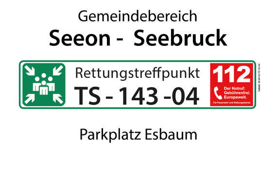 Rettungstreffpunkt TS-143-04  (Gemeinde Seebruck)  Grafik: Claus Linke