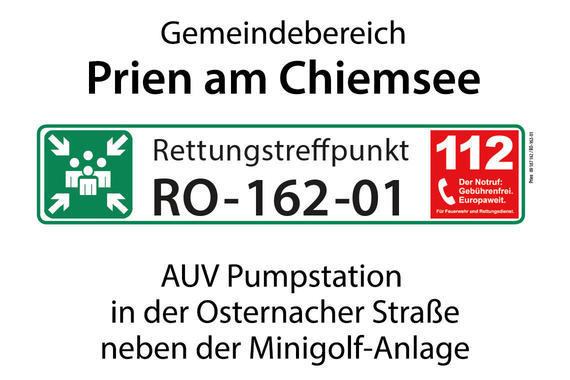 Rettungstreffpunkt RO-162-01  (Gemeinde Prien)  Grafik: Claus Linke