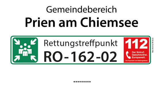Rettungstreffpunkt RO-162-02  (Gemeinde Prien)  Grafik: Claus Linke