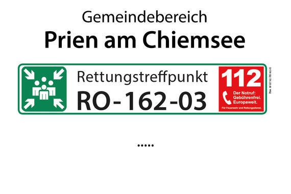 Rettungstreffpunkt RO-162-03  (Gemeinde Prien)  Grafik: Claus Linke