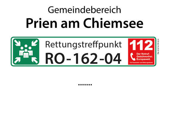 Rettungstreffpunkt RO-162-04  (Gemeinde Prien)  Grafik: Claus Linke