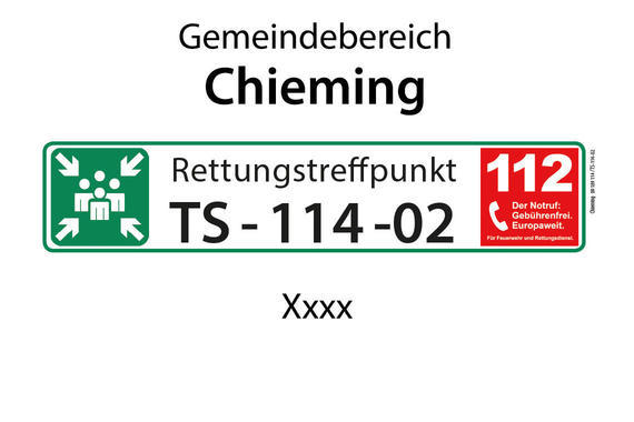 Rettungstreffpunkt TS-114-02  (Gemeinde Chieming)  Grafik: Claus Linke