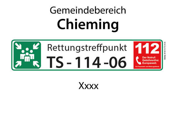 Rettungstreffpunkt TS-114-06  (Gemeinde Chieming)  Grafik: Claus Linke