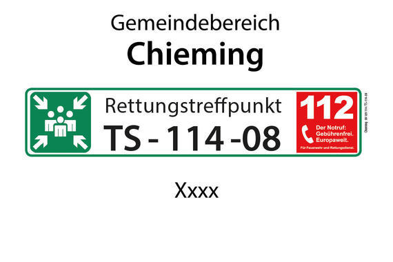 Rettungstreffpunkt TS-114-08  (Gemeinde Chieming)  Grafik: Claus Linke