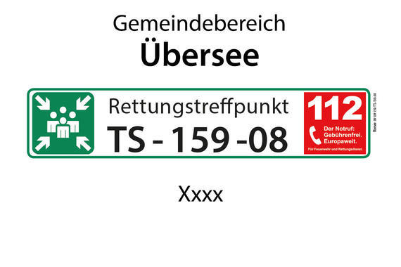 Rettungstreffpunkt TS-159-08  (Gemeinde Übersee)  Grafik: Claus Linke