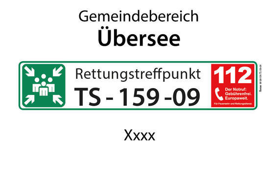 Rettungstreffpunkt TS-159-09  (Gemeinde Übersee)  Grafik: Claus Linke
