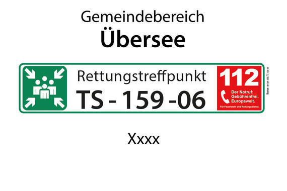 Rettungstreffpunkt TS-159-06  (Gemeinde Übersee)  Grafik: Claus Linke