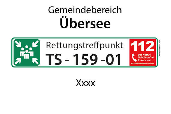 Rettungstreffpunkt TS-159-01  (Gemeinde Übersee)  Grafik: Claus Linke