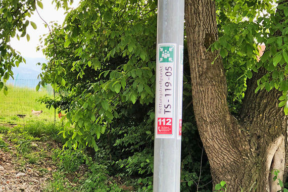 Rettungstreffpunkt TS-119-05  (Gemeinde Grabenstätt)  Foto: Claus Linke