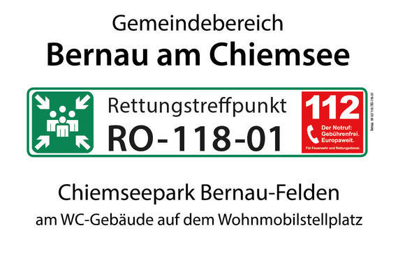Rettungstreffpunkt RO-118-01  (Gemeinde Bernau am Chiemsee)  Grafik: Claus Linke