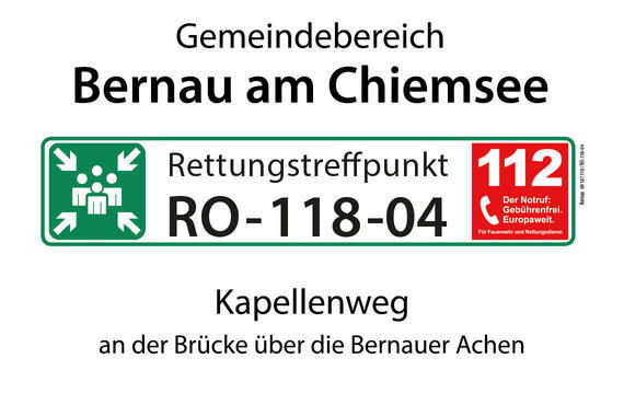 Rettungstreffpunkt RO-118-04  (Gemeinde Bernau am Chiemsee)  Grafik: Claus Linke