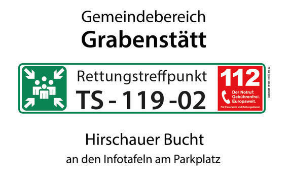 Rettungstreffpunkt TS-119-02  (Gemeinde Grabenstätt)  Grafik: Claus Linke