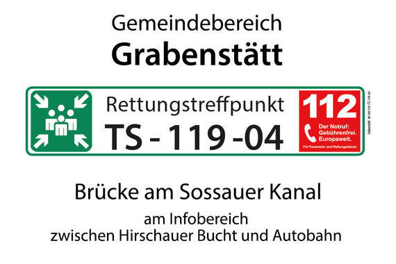 Rettungstreffpunkt TS-119-04  (Gemeinde Grabenstätt)  Grafik: Claus Linke