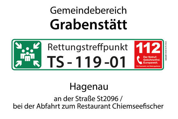 Rettungstreffpunkt TS-119-01  (Gemeinde Grabenstätt)  Grafik: Claus Linke
