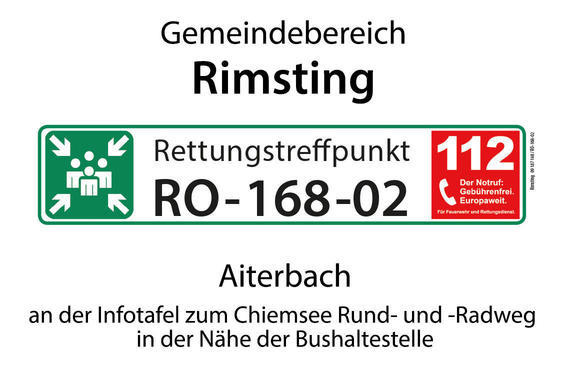 Rettungstreffpunkt RO-168-02  (Gemeinde Rimsting)  Grafik: Claus Linke