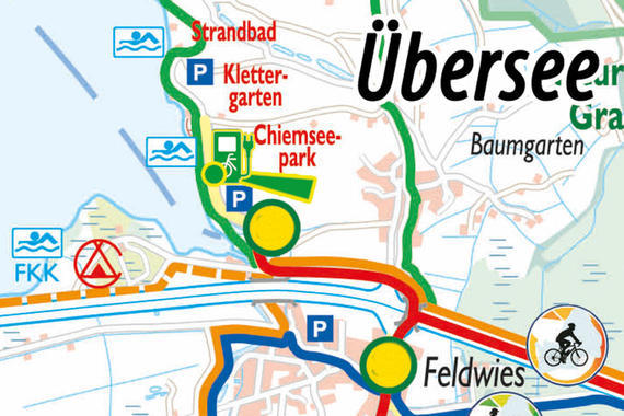 Rad-Servicestation Übersee - Feldwies — Lageplan