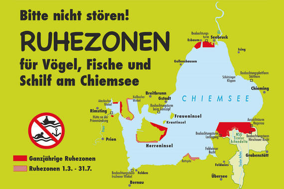 Ruhezonen-Übersicht am Chiemsee  Grafik: Claus Linke
